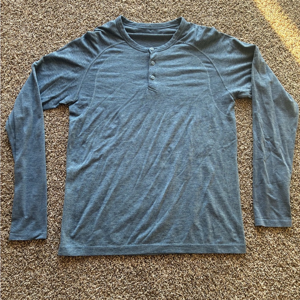 Lululemon Metal Vent Tech Long Sleeve Henley 2.0 Medium Mens